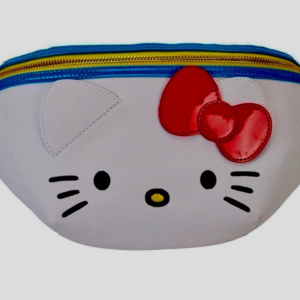 LOUNGEFLY Hello Kitty 50th Anniversary Classic Belt Bag white NWT